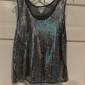 Silver Sequin Women's Top